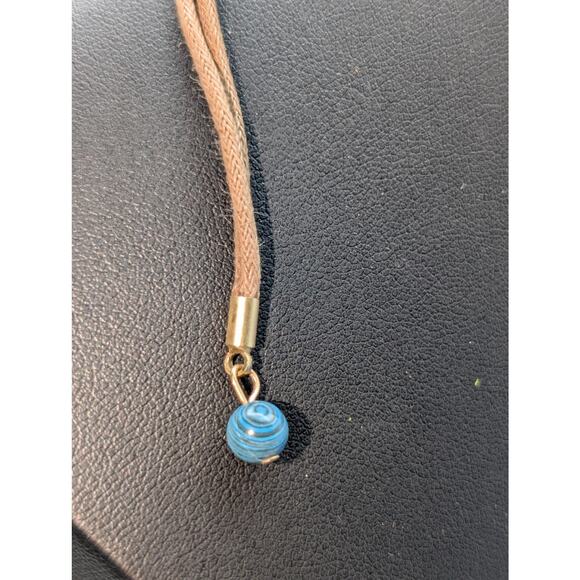 Chico's Blue Seafoam Green Convertible Draw String Pendant Necklace - Picture 4 of 7